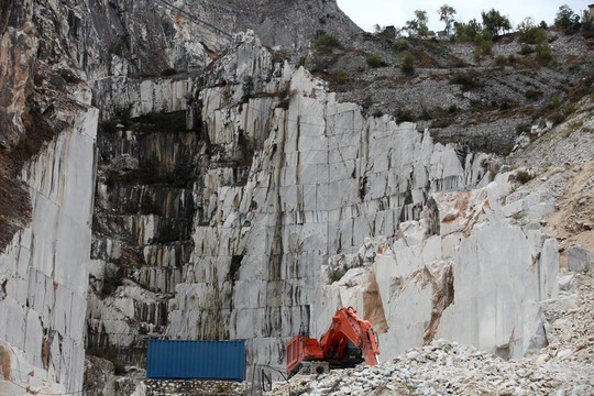 大理石采石場(chǎng)——濱海阿爾卑斯山脈；Carrara；托斯卡納；意大利