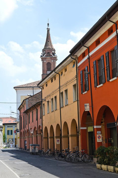 小巷。Cento。Emilia Romagna。意大利.