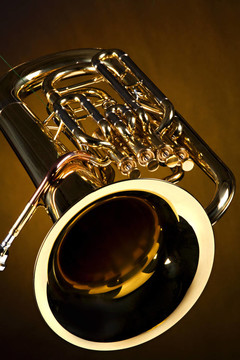 Tuba Euphonium孤立在金
