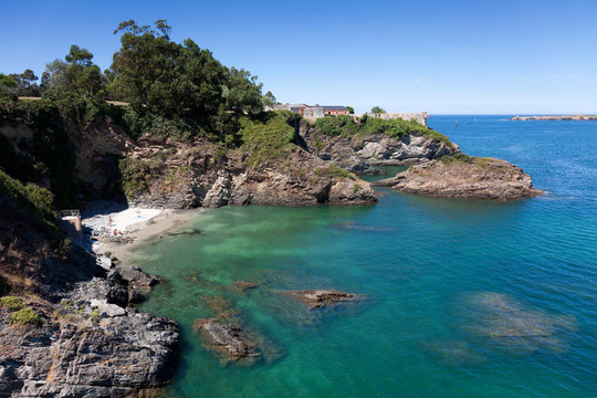 海岸的Ribadeo；Lugo；加利西亞自治區(qū)；西班牙