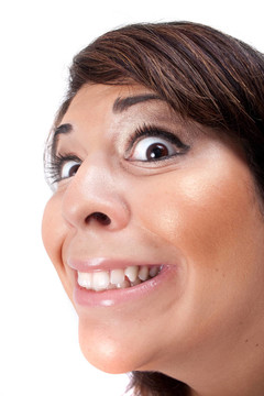 瘋狂的女孩微笑