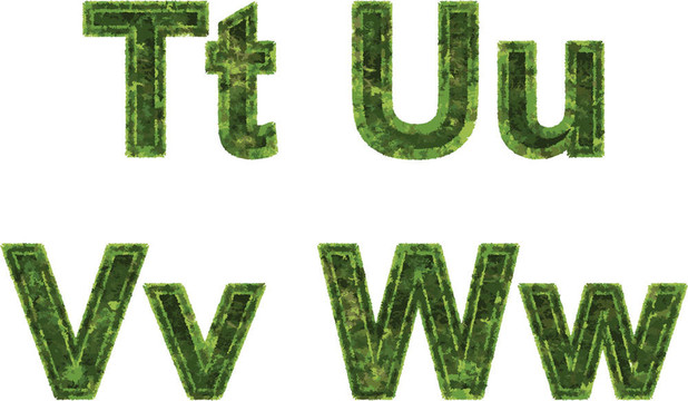 字母程式化草