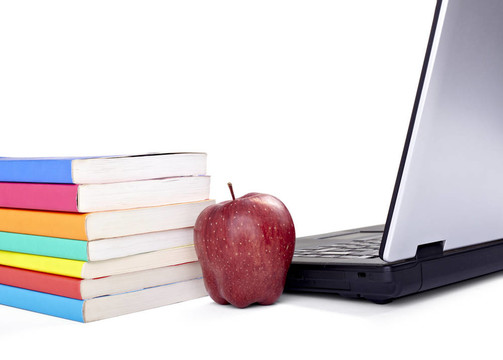 笔记本电脑图书苹果水果食品教育学校