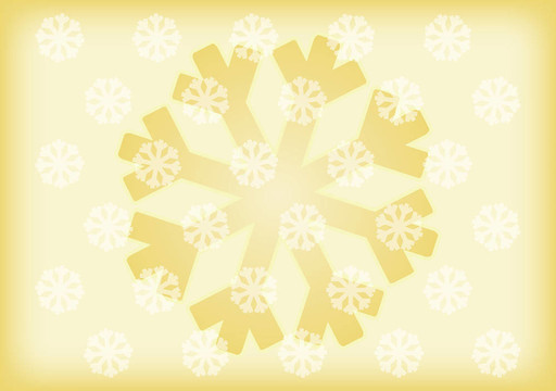 金色背景與雪花