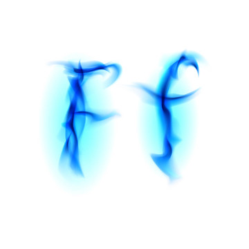 火熱的字體。字母F