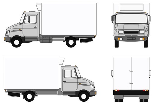 灰色的冷藏車