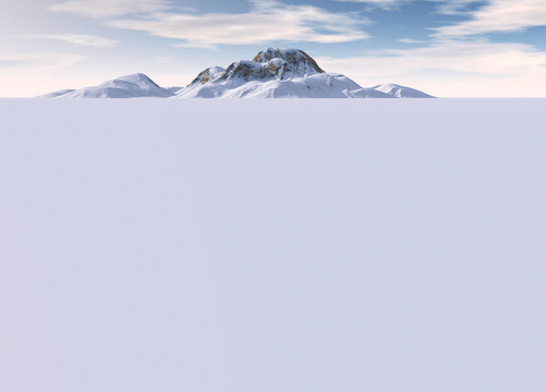雪山與遠處的山水