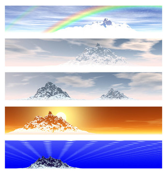 五遠(yuǎn)山景觀橫幅