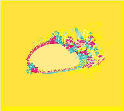 摘要花框