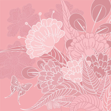 蝴蝶花裝飾背景