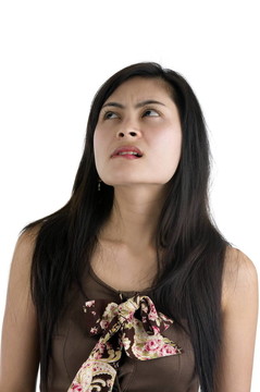 亞洲美女的思考