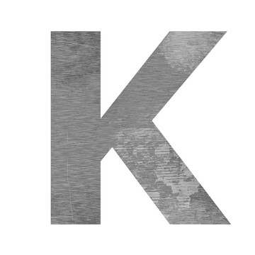 字母資本紋理金屬