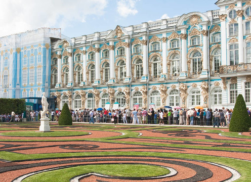 Catherine Palace與Catherine Park。Tsarskoye Selo。圣彼得