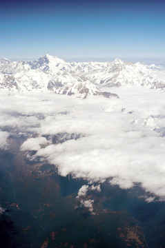 飛機(jī)鳥(niǎo)瞰圖：喜馬拉雅山