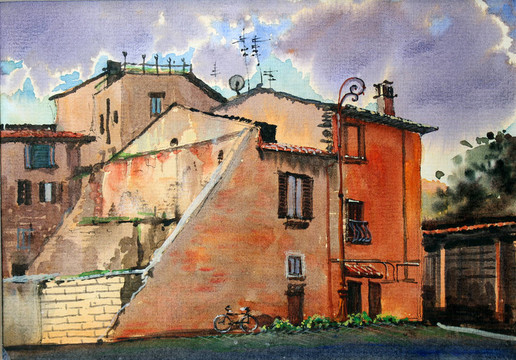 城市風景的Trastevere
