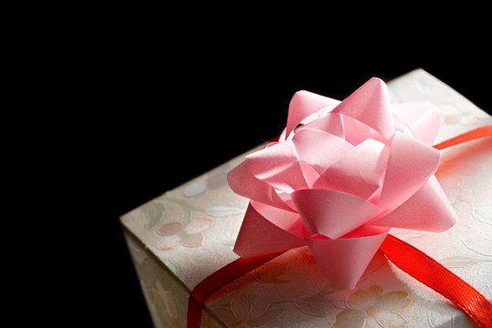 帶蝴蝶結(jié)的禮品盒