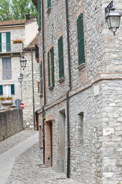 小巷。博比奧。Emilia Romagna。意大利.