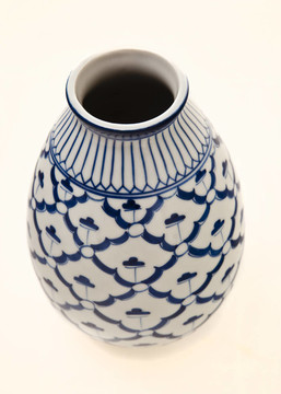 藍(lán)與White Pottery Vase
