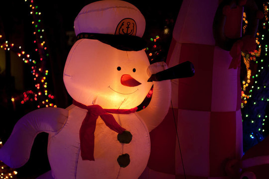 雪人和chrismaslights