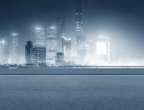 城市道路與現(xiàn)代建筑群