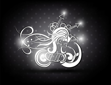 一個(gè)長頭發(fā)的女孩的身影