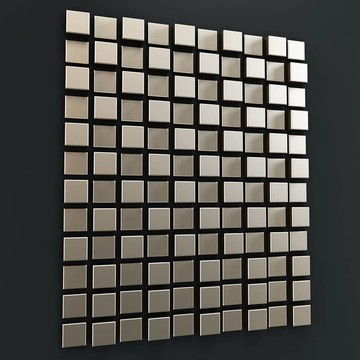 三維金屬立方體抽象墻