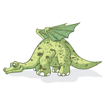 Brontosaurus。插畫。