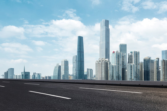 城市道路與現(xiàn)代建筑群