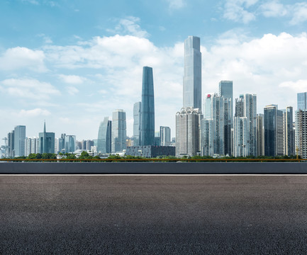 城市道路與現(xiàn)代建筑群