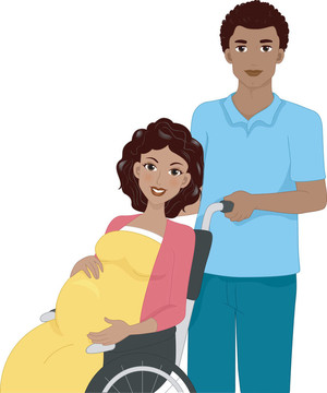 孕婦坐輪椅