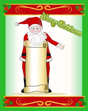 空白卷軸Santa