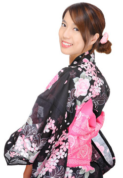 日本和服的女人