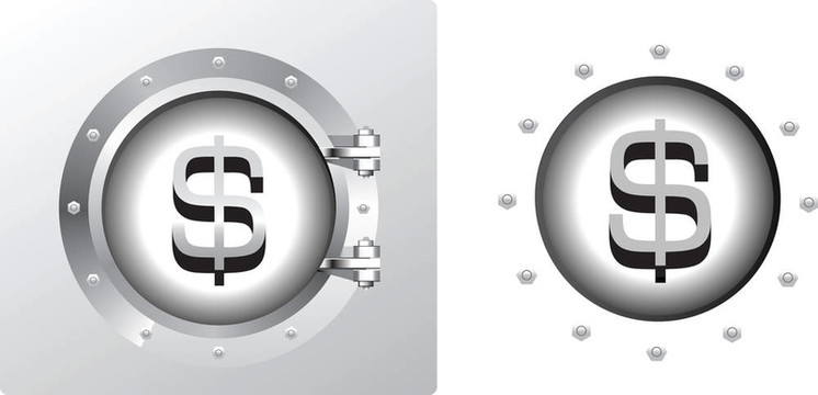 美元符號(hào)與銀行安全
