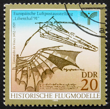 郵票GDR 1990飛機的達·芬奇