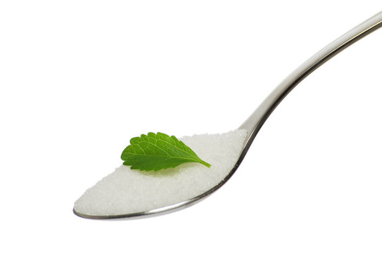 用糖和甜菊葉茶匙