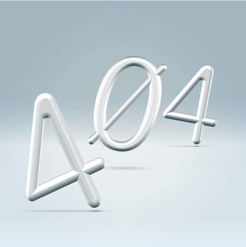網(wǎng)頁404錯誤3D渲染插圖