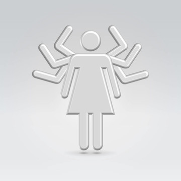 銀色金屬女超級經(jīng)理掛在太空
