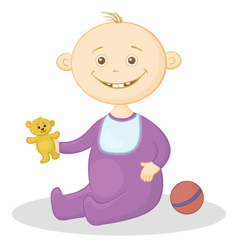 帶玩具的嬰兒