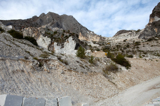 大理石采石場——濱海阿爾卑斯山脈；Carrara；托斯卡納；意大利