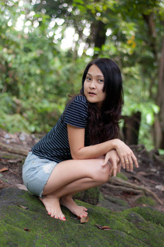 亞洲泰國森林美女