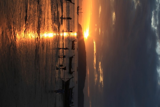 海邊夕陽