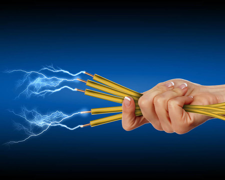 隨著電力sparkls電線