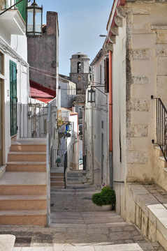 小巷。Monte Sant Angelo。普利亞。意大利.