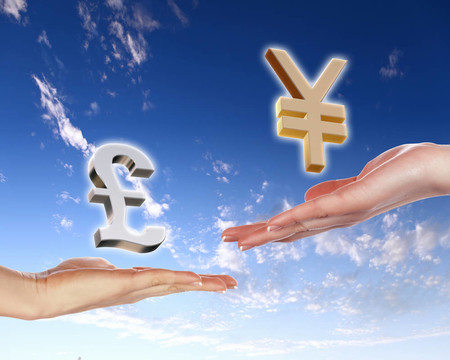 人手拿著錢反對(duì)藍(lán)天