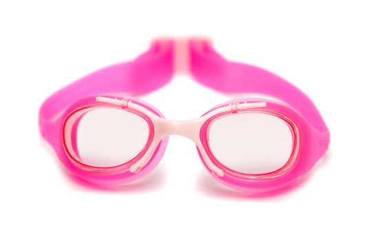 游泳用粉红色护目镜