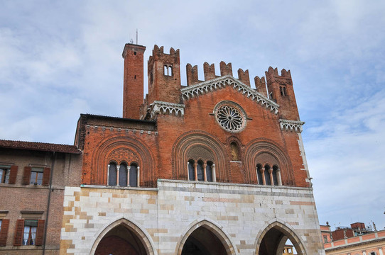 市政廳。皮亞琴察。Emilia Romagna。意大利.