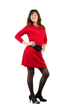 穿紅衣服的女孩