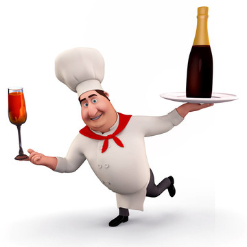 快樂的廚師與飲料
