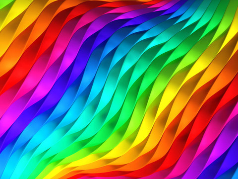彩色抽象條紋背景3D插畫(huà)