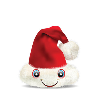 白色的Santa Claus Hat
